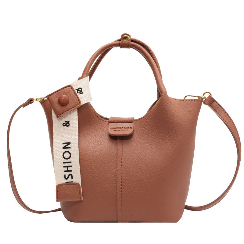 one shoulder crossbody portable bucket bag