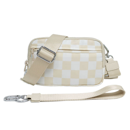 Double-layer Polyester Waterproof Outdoor Sports Running Crossbody Waist Bag