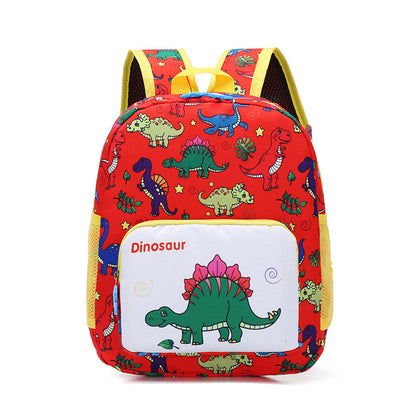 cartoon student schoolbag dinosaur nylon print childrens shoulders