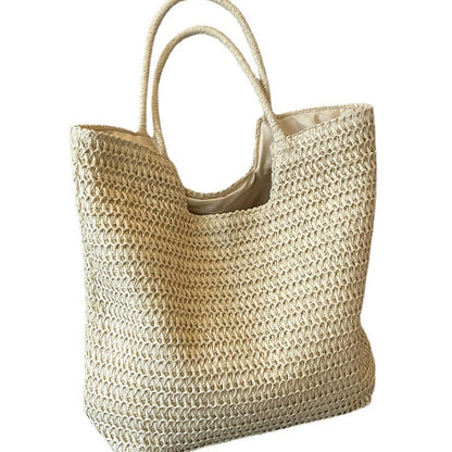 womens fashion large capacity straw bag