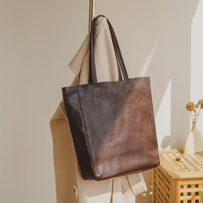 large capacity texture tote bag fashion simple underarm