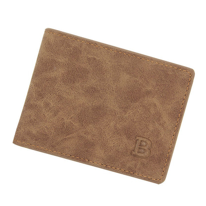 new fashion mens short vintage frosted wallet