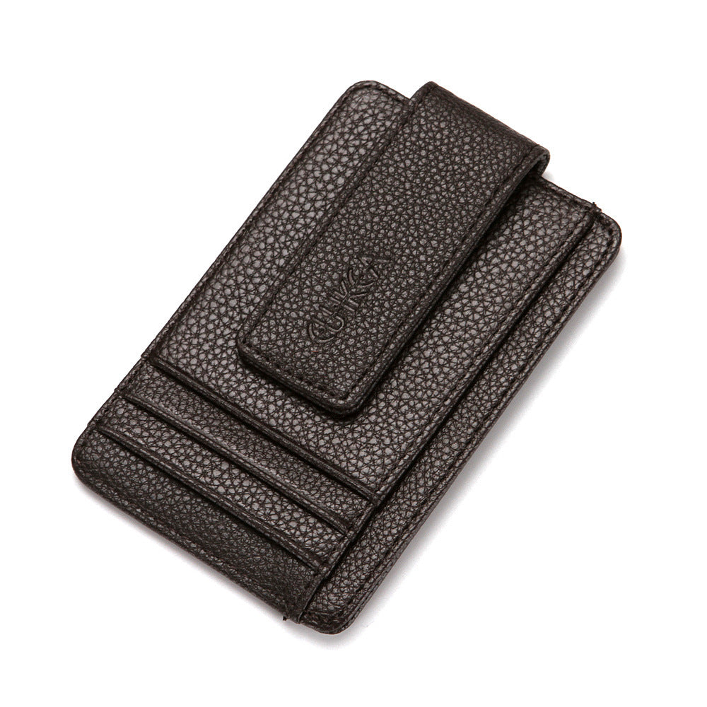 mens fashion portable magnetic closure card holder wallet