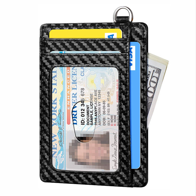 mens leather rfid anti theft card swiping bag