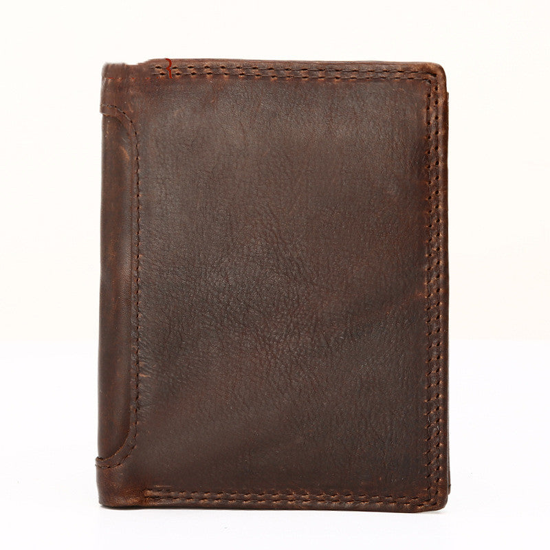 mens business vintage leather wallet