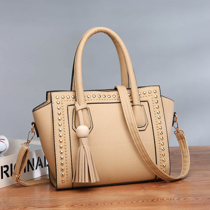style large capacity textured portable womens bag all matching doctor bag