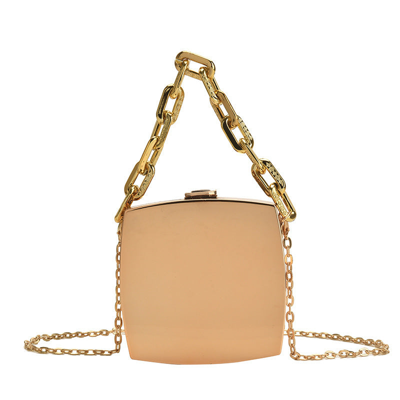 fashion thick chain portable chain shoulder box bag