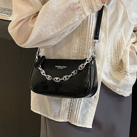 high grade pearl silver crossbody shoulder underarm bag