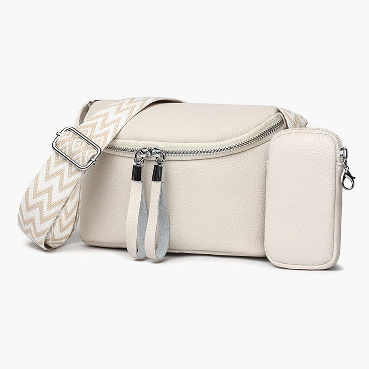 first layer cattlehide leather fashion shoulder messenger bag for women