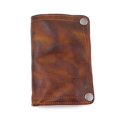 mens handmade vertical wallet with multiple card slots