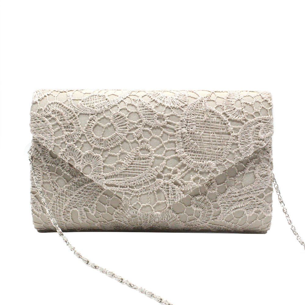 convenient beautiful and fashionable lace dinner bag with cover