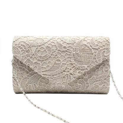 convenient beautiful and fashionable lace dinner bag with cover