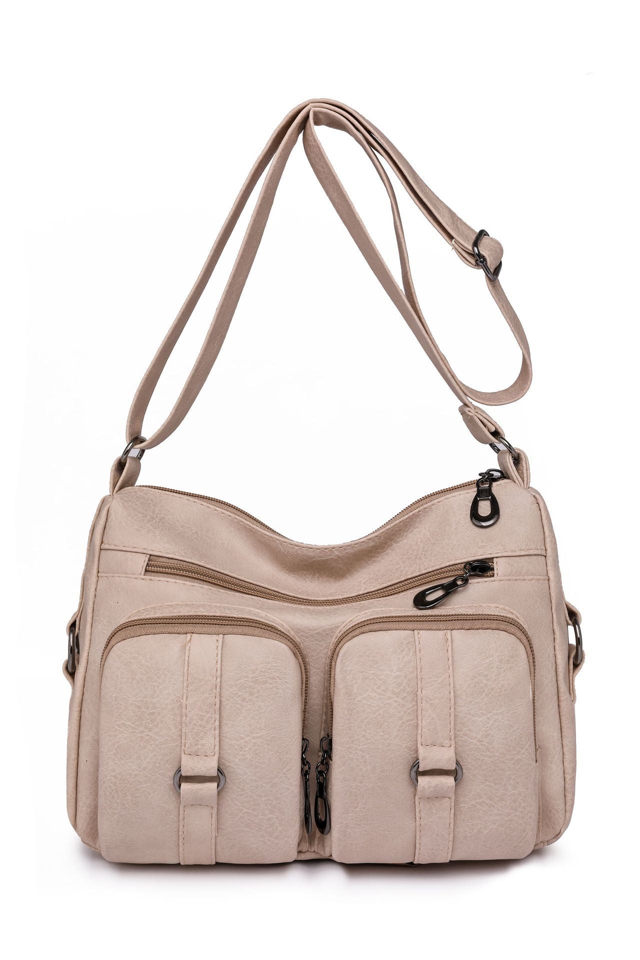 solid color pu crossbody bag for women