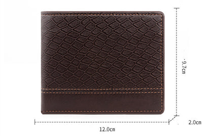 mens fashion large capacity embossed snake pattern wallet