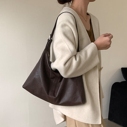 Genuine Leather Shoulder Tote Bag
