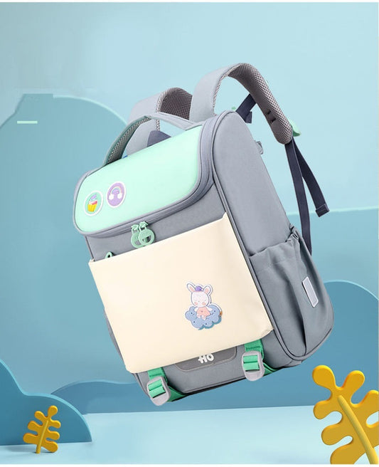 primary school students shoulder pad childrens backpack light solid color primary school bag