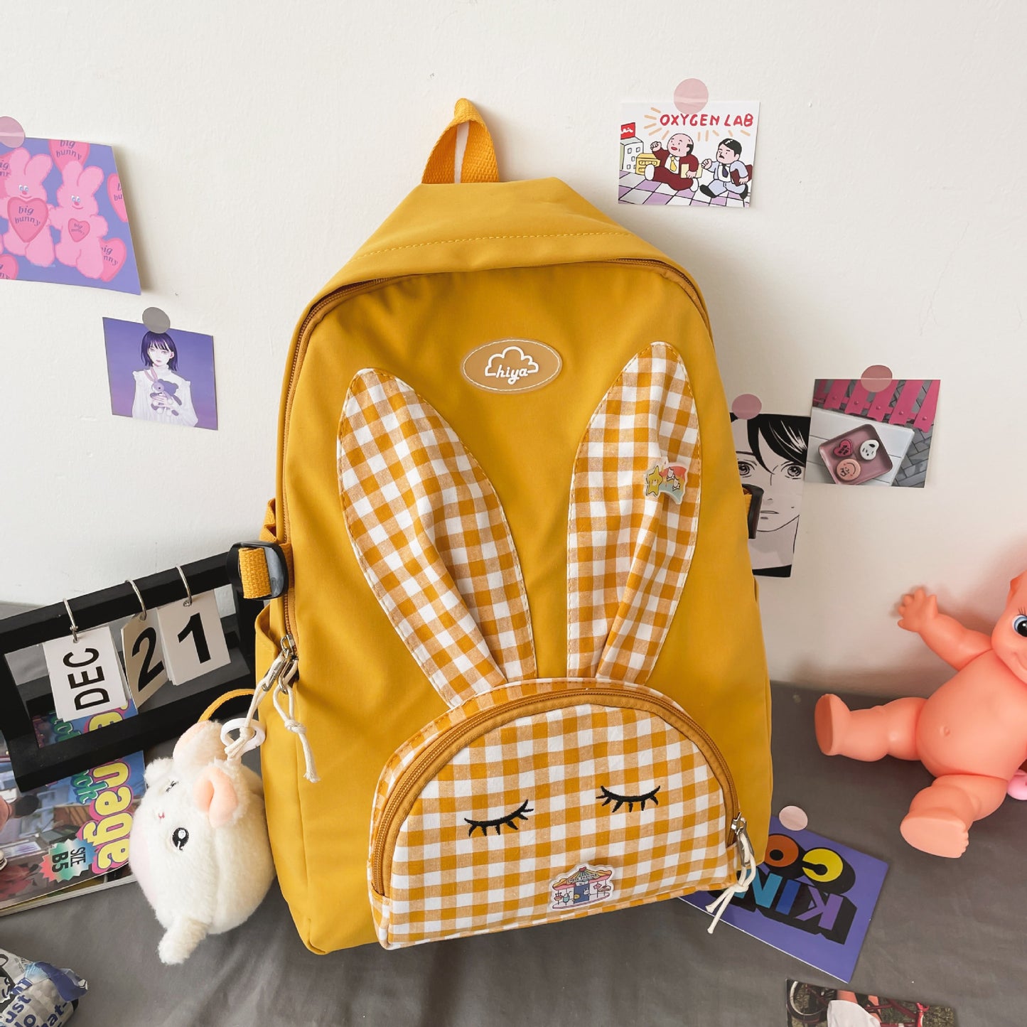 cute japanese cartoon rabbit large capacity student school bag backpack