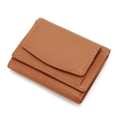 minimalist and creative multi card mini leather wallet