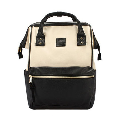 portable contrast color macaron student schoolbag