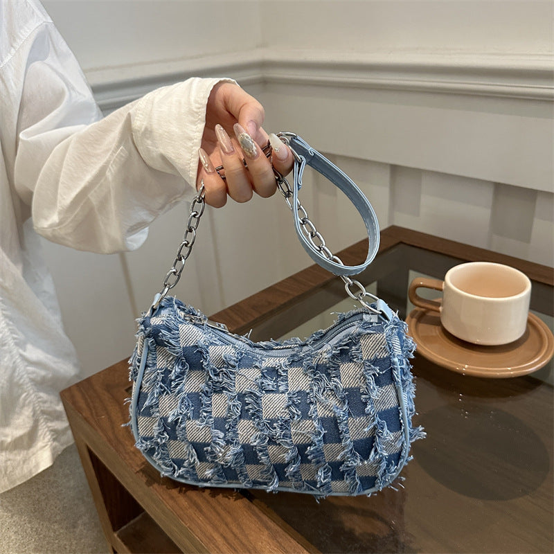 womens versatile lattice casual shoulder bag