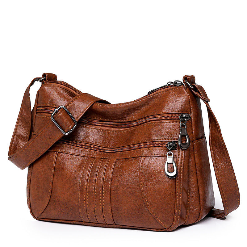 new casual womens cross body bag pu retro shoulder lightweight commuter bag