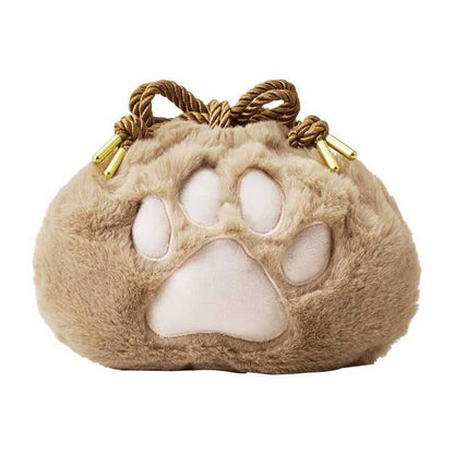 cute cats claw drawstring cosmetic storage bag portable