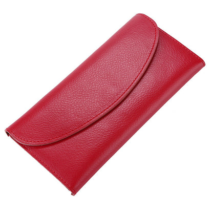 womens leather simple wallet long