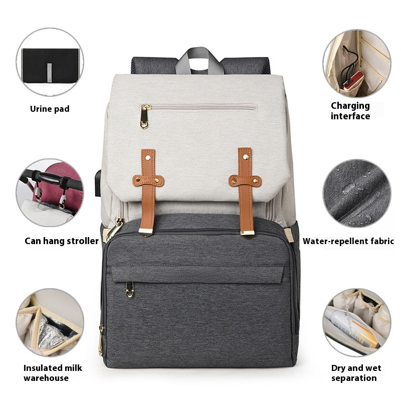 multi functional mummy bag lightweight and large capacity storage bag