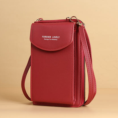 mobile phone crossbody bags clutch large capacity long wallet shoulder bag women