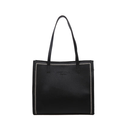 large capacity shoulder solid color tote simple tote bag