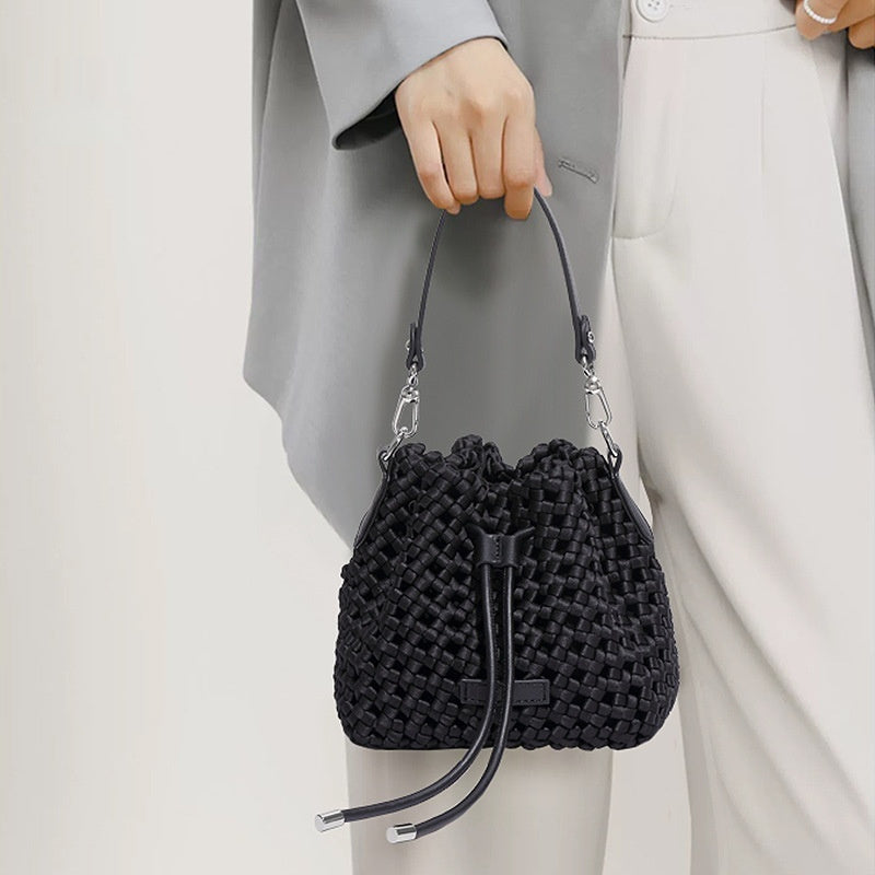 high grade windmill knot bucket bag hand woven