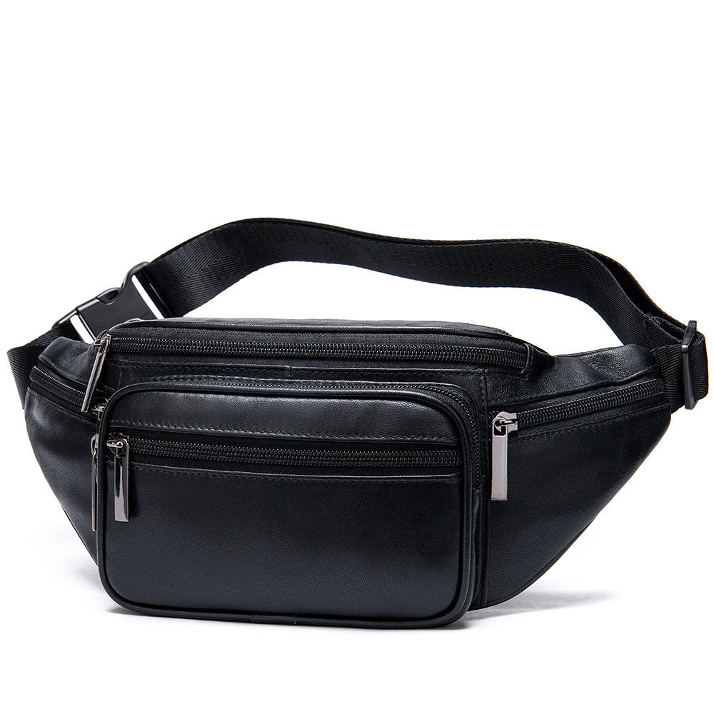 retro casual mens leather belt bag