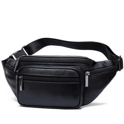 retro casual mens leather belt bag