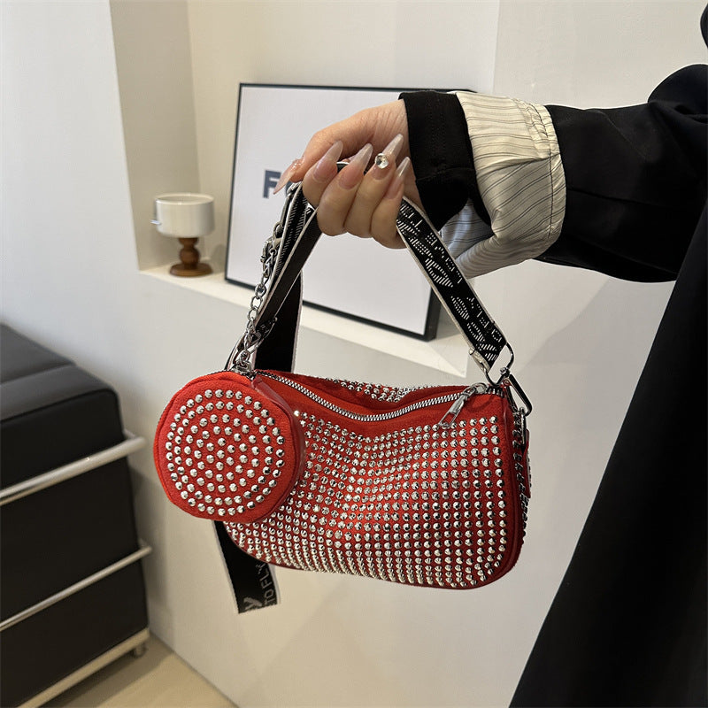 rhinestone shoulder bag with small purse fashion party underarm crossbody bag for women luxury designer bags