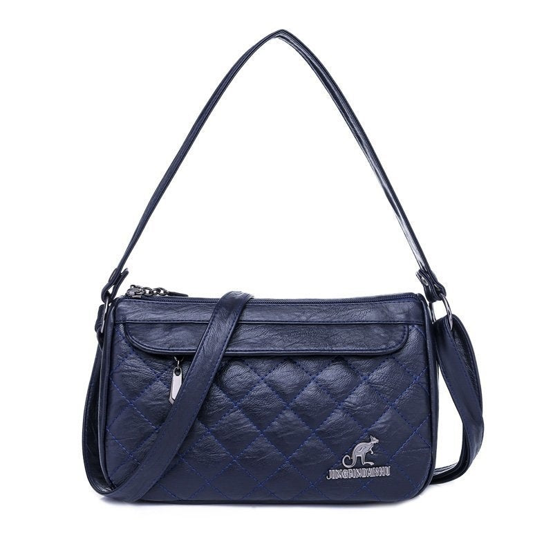 pu soft leather textured crossbody bag