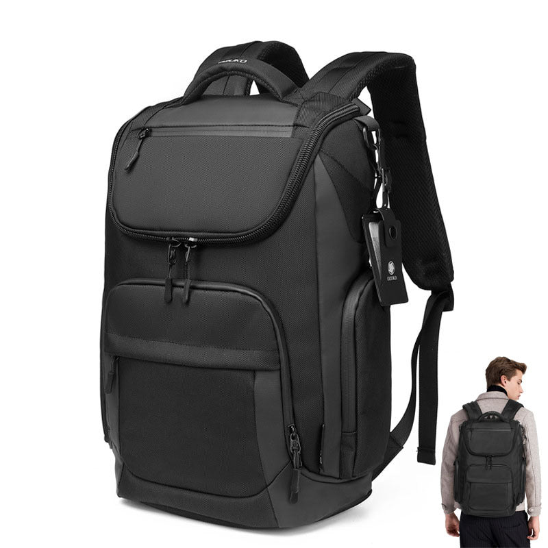 outdoor waterproof computer bag for men business backpack with multiple pocket design