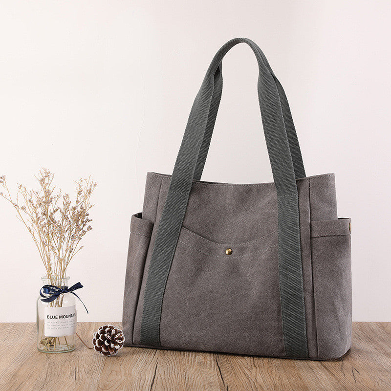 Shoulder Bag Female Bag Large Capacity Multi-pocket Fabric Bag