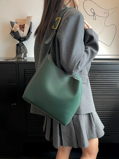 new fashion all match bucket large capacity simple casual two piece suit shoulder messenger bag