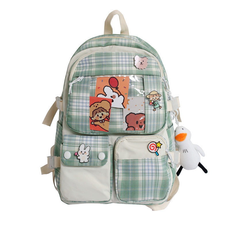 girl high school student junior school backpack