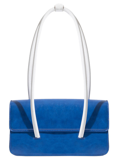 high sense of klein blue contrast color handbag women