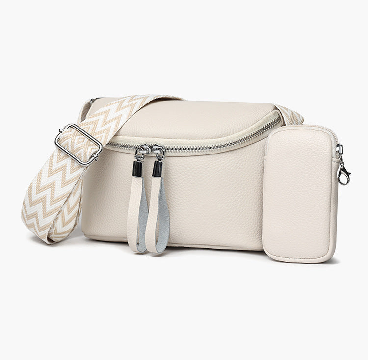 first layer cattlehide leather fashion shoulder messenger bag for women
