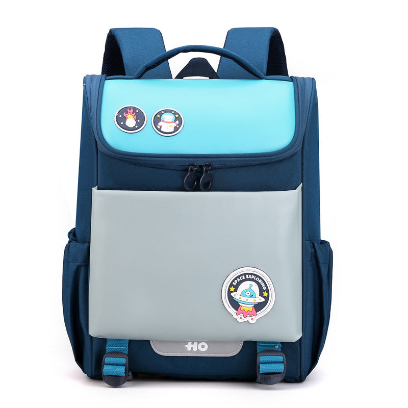 primary school students shoulder pad childrens backpack light solid color primary school bag