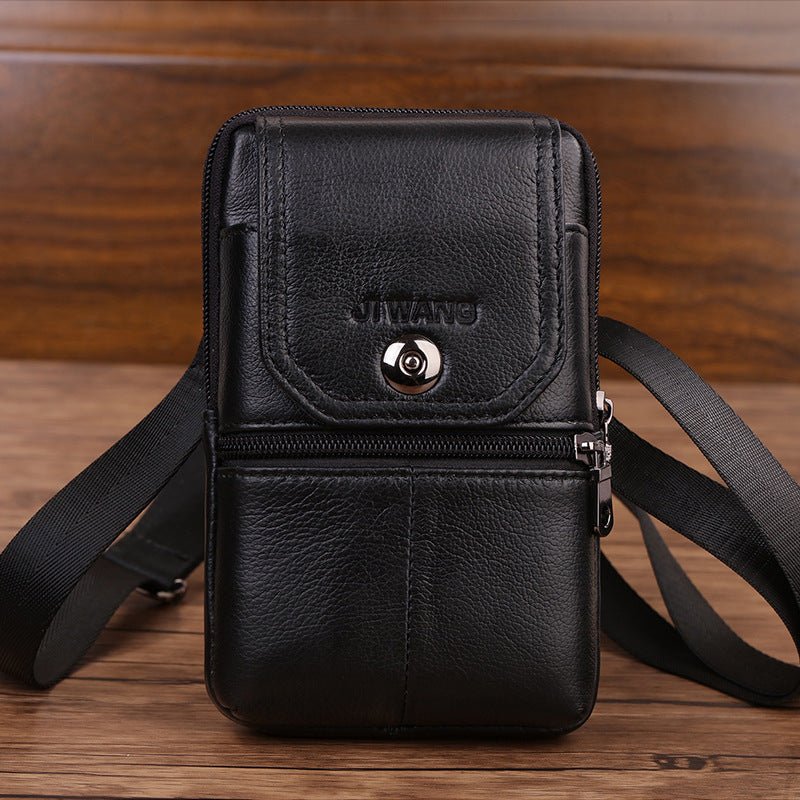 mobile phone bag waist bag cowhide backpack small bag