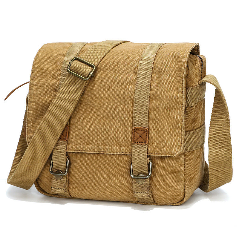 fashion mens portable retro canvas shoulder bag