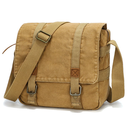 fashion mens portable retro canvas shoulder bag