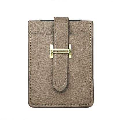 leather card holder pull out card holder thin women