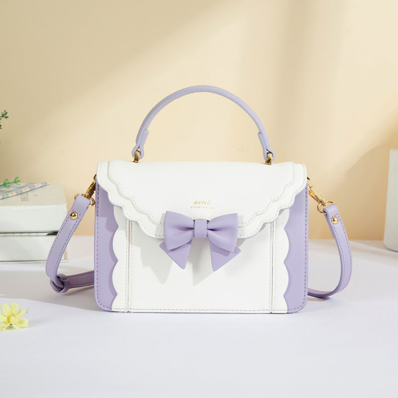 womens fashion new bow style small square bag