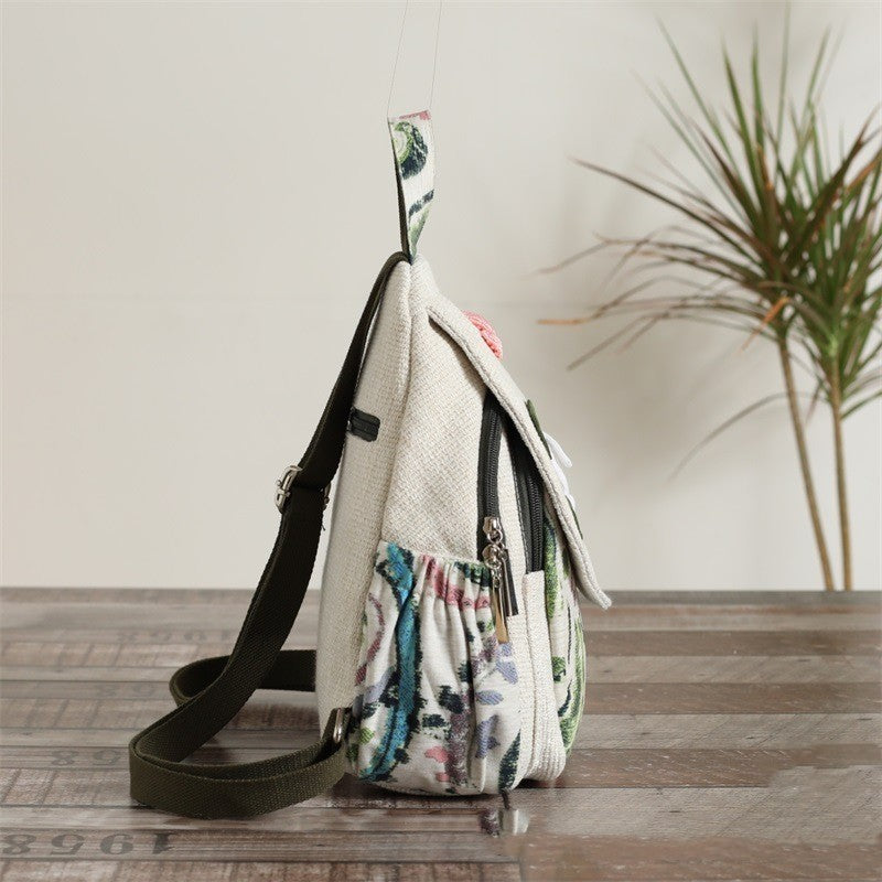 fabric backpack multi compartment versatile casual