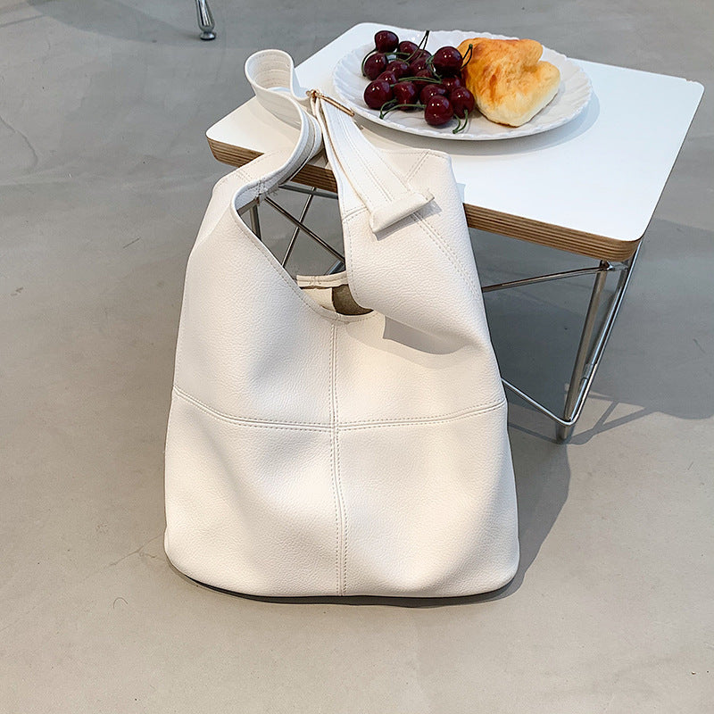 fashion female bag all match shoulder bag student soft surface bucket bag