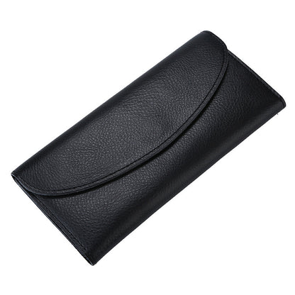 womens leather simple wallet long